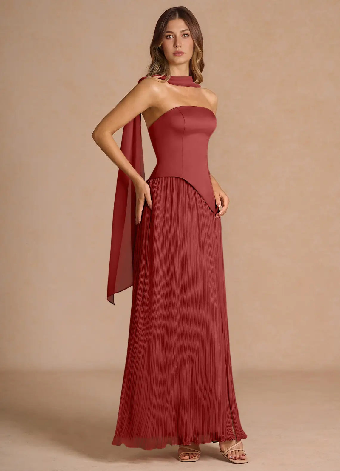 Simple Sleeveless Floor-Length Maxi Dress
