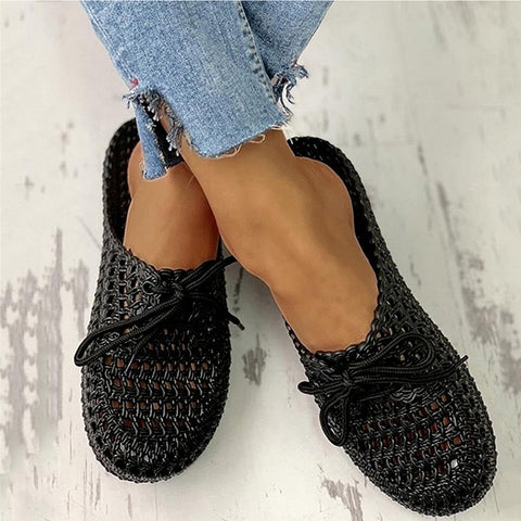 Women's Sandals 2022 Summer Handmade Ladies Shoes Leather Breathable Sandals Women Flats Retro Style Cusomized Support Slipper