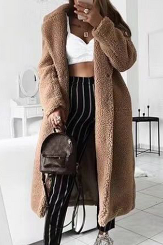 Casual Street Solid Patchwork Turndown Collar Outerwear(5 Colors)