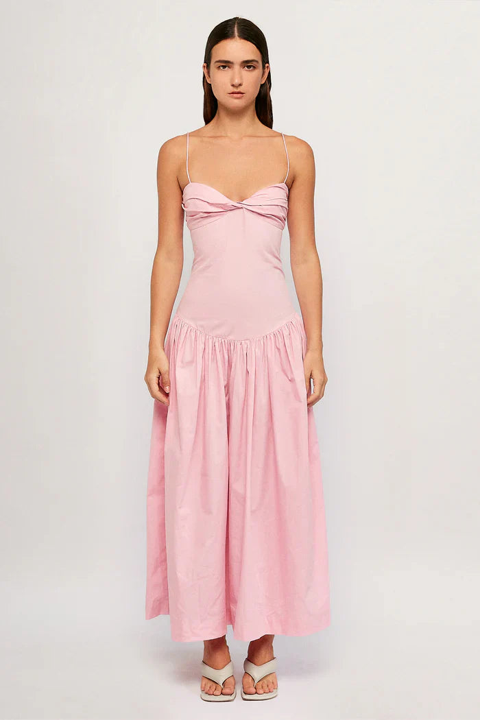 Sexy Spaghetti-Träger-Ballkleid mit Raffungen, knöchellang