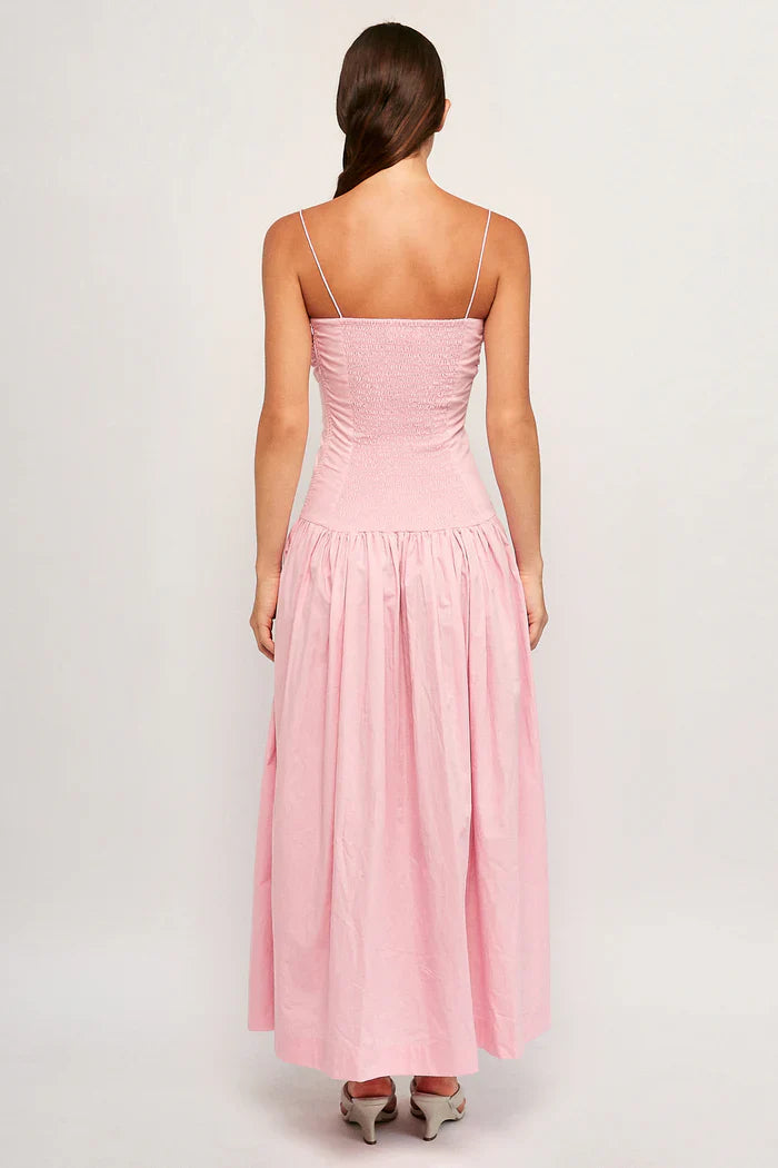 Sexy Spaghetti-Träger-Ballkleid mit Raffungen, knöchellang