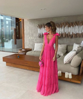 Vintage Lace Up Straps Backless Prom Dress Evening Dress