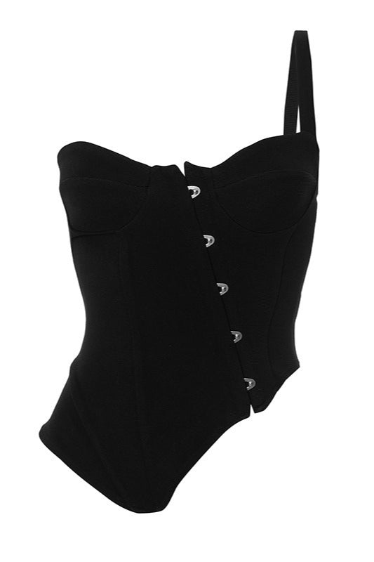 Solid Sexy Asym Slim Bustier Cami Top