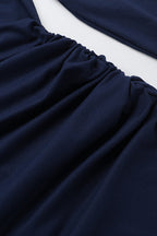 Elegant Designer Puff Sleeve Maxi Dress