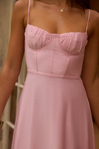 Chic Petals on the Wind Maxi Dress Pink Prom Dresses