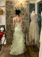 Vintage Helles Herzausschnitt Stufen Tüll Ballkleid Geburtstagskleid