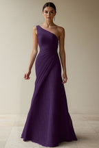 Elegant ormal Party Prom Dress One Shoulder Maxi Dress