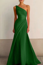 Elegant ormal Party Prom Dress One Shoulder Maxi Dress