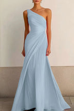 Elegant ormal Party Prom Dress One Shoulder Maxi Dress