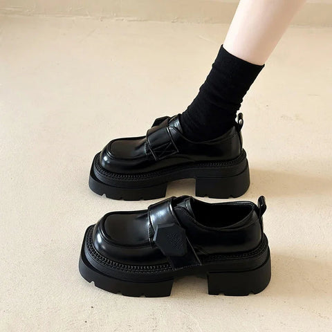 Wohnungen Plattform Loafers Schuhe Frauen Frühjahr Neue Kleid Schuhe Uniform Mode Marke 2024 Designer Weibliche Casual Zapatillas Walking 