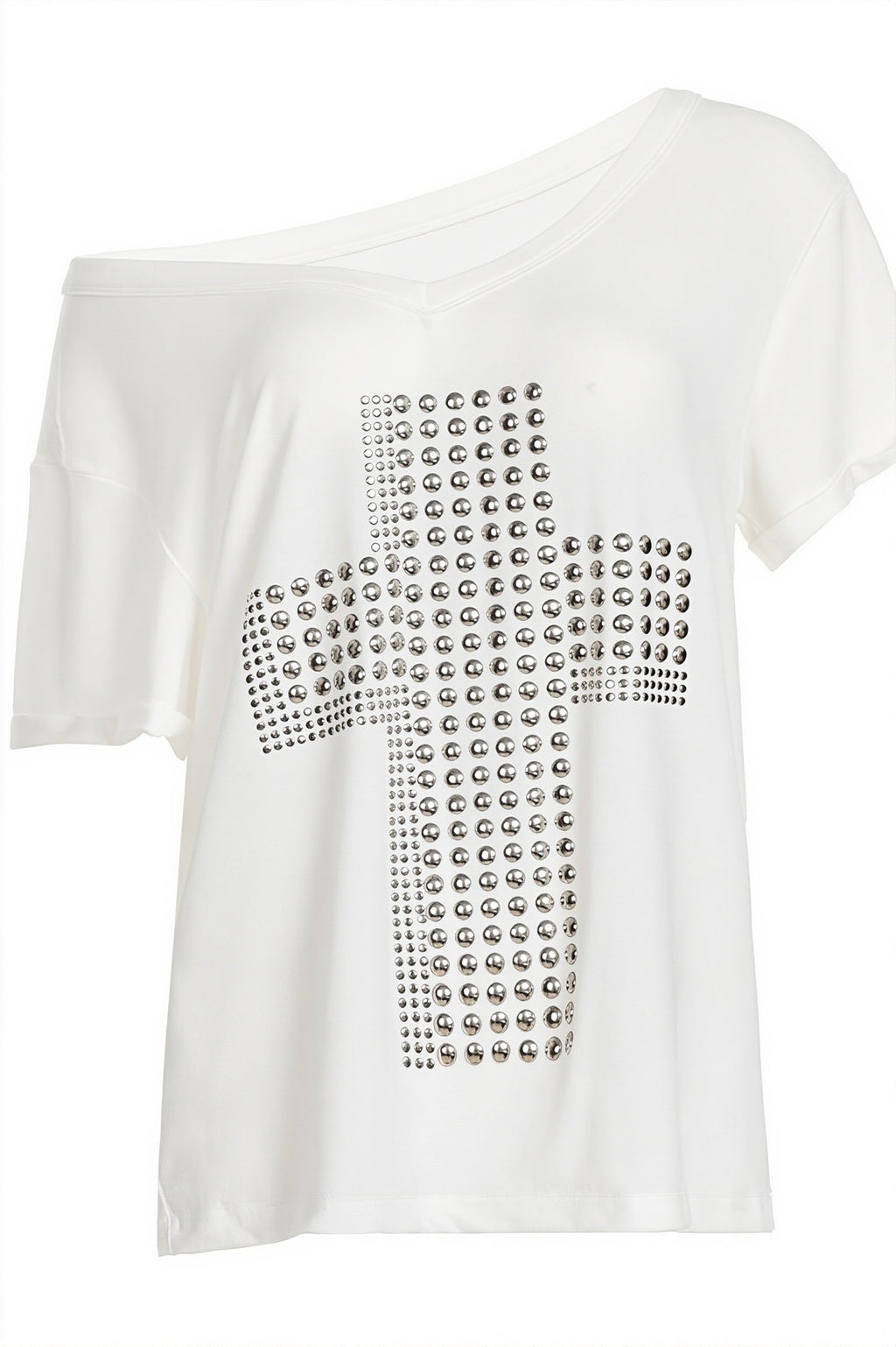Y2K Copper Cross Print Loose T-Shirt