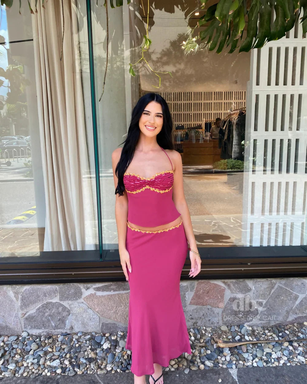 Sexy Neckholder-Abendkleid mit rückenfreiem, gerafftem und perlenbesetztem Kleid in Knöchellänge