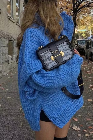 Loose Long Sleeve Turtleneck Sweater
