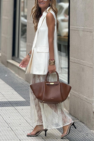 Meridress – Elegante einreihige Weste mit Taschen