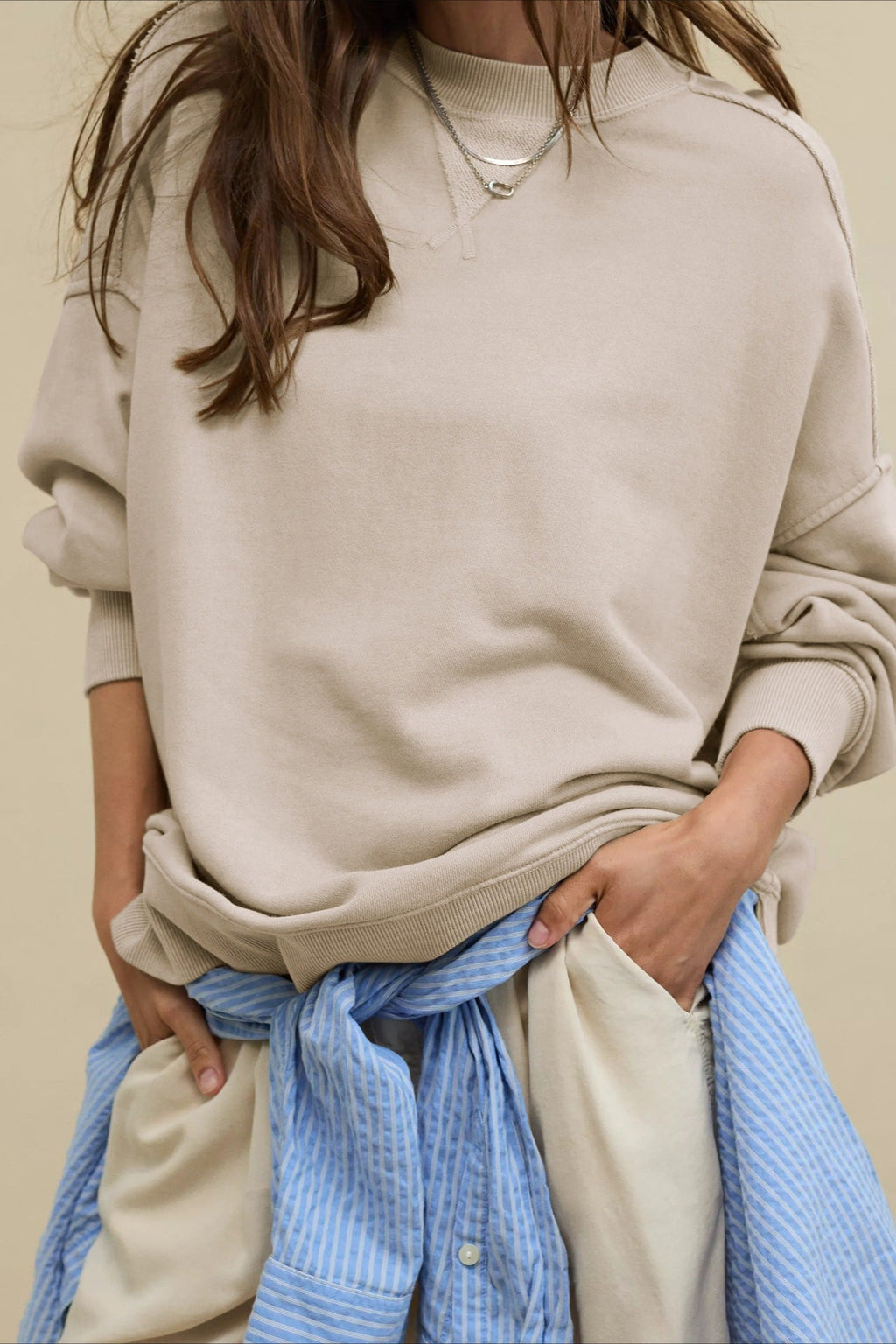 Oversized Crew Neck Hoodie