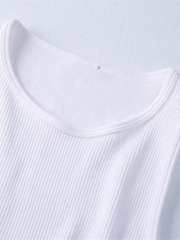 Camiseta de punto con dobladillo sexy y borlas de diamantes y cuentas de High Street, camisola corta elegante, top corto ajustado para mujer 