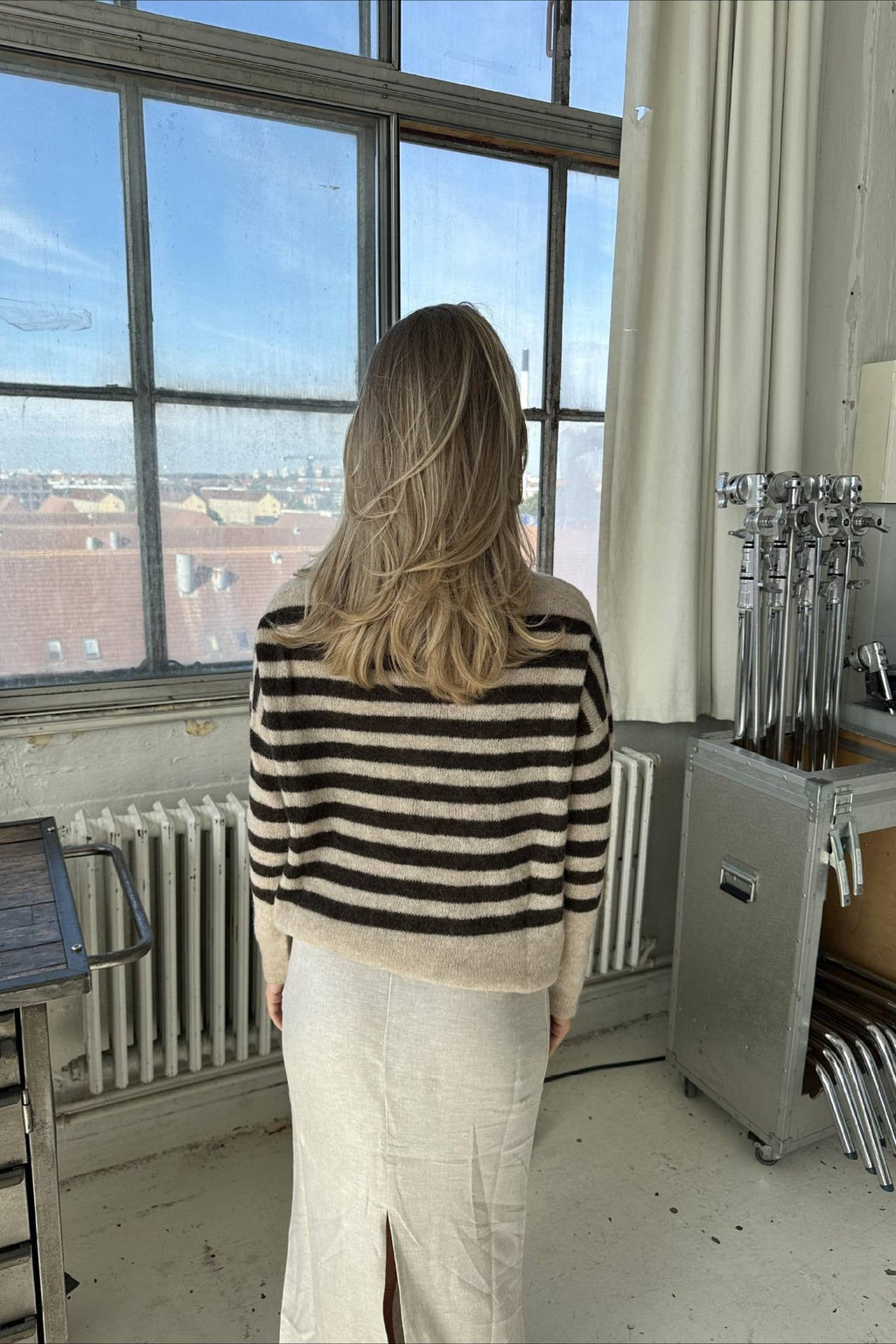 Striped Casual Chic Loose Slouchy Knit Sweater
