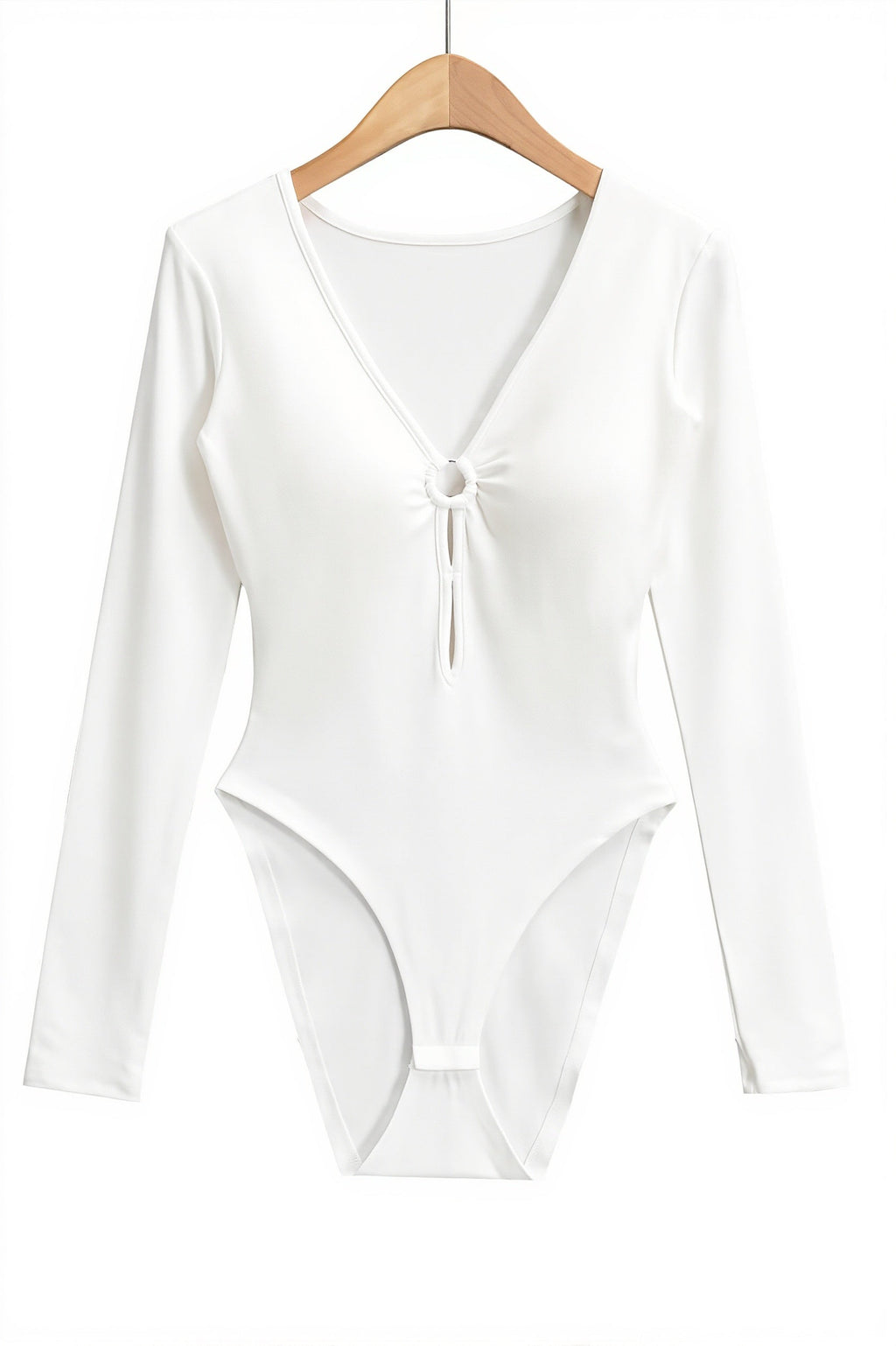 Padded Cut-Out V-Neck One Piece