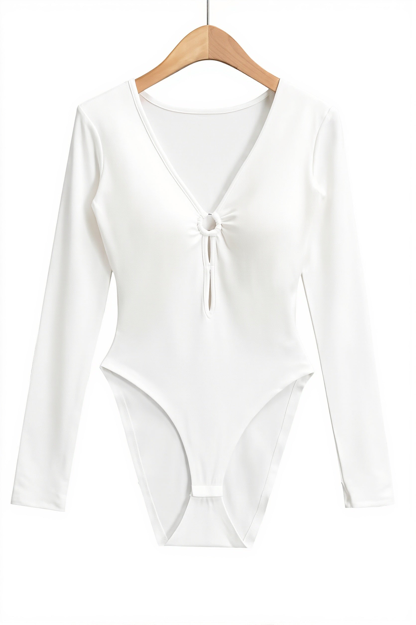 Padded Cut-Out V-Neck One Piece