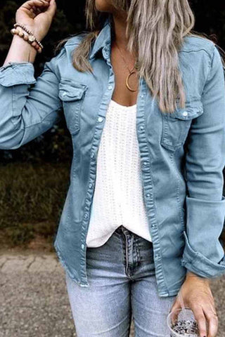 Chicindress Long Sleeve Solid Color Blouse(4 Colors)