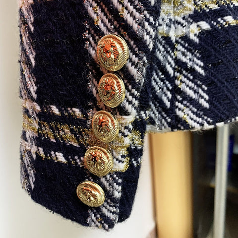 BLAZER DE PASARELA A CUADROS HEILEY 