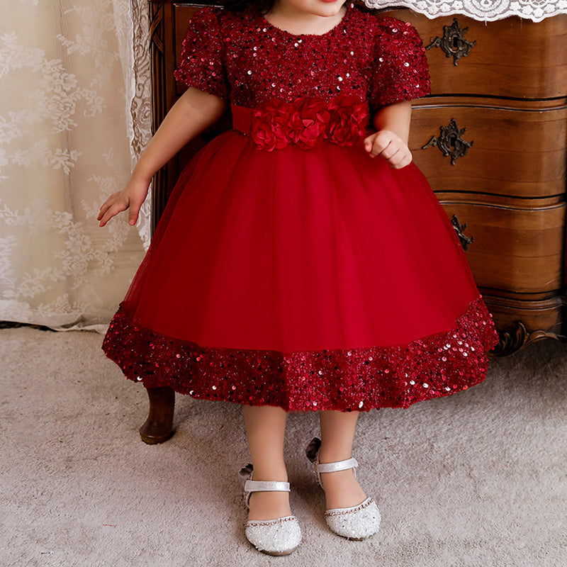 Kommunionkleid für Mädchen, Festkleid für Kleinkinder, Taufe, Geburtstagskleid für Prinzessinnen 