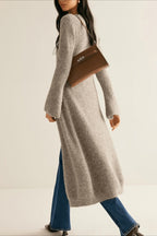French Retro Elegant Long-Sleeve Mid-Length Knit Cardigan
