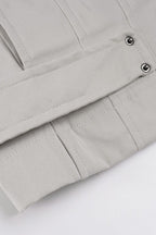 Zip Up Solid Color Utility Jacket