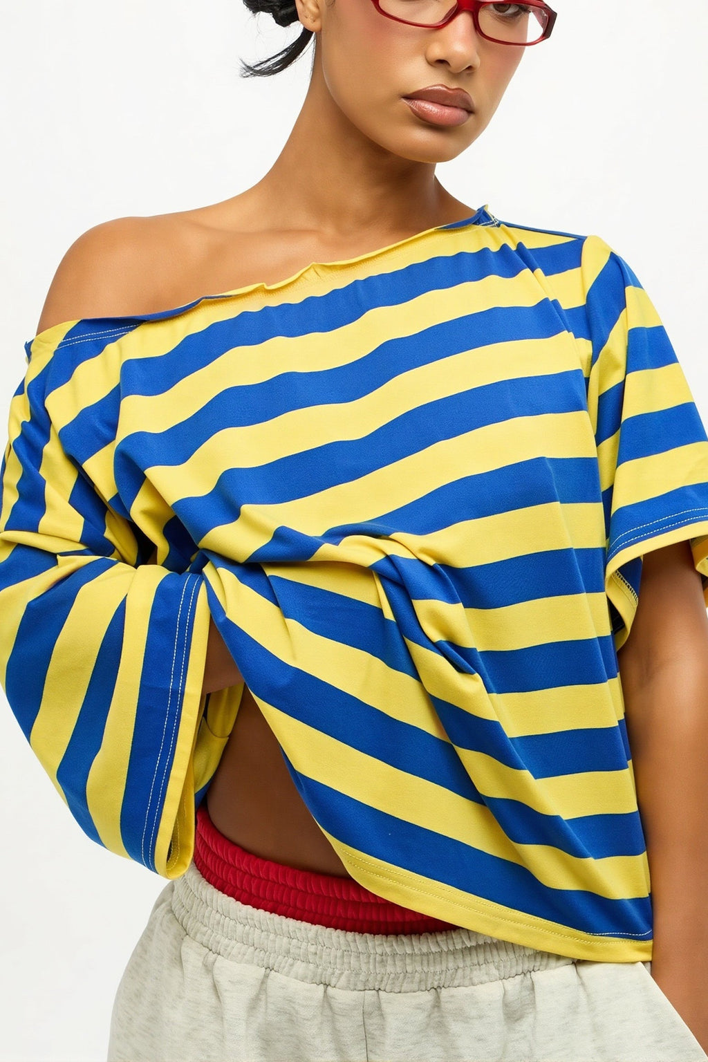 Casual Colorful Striped Loose T-Shirt
