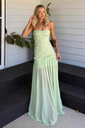 Chiffon Floral Bandeau Cami Maxi Dress