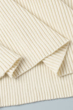 Solid Knit V-Neck Bodycon Maxi Dress