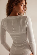 Solid Single-Button Fitted Long-Sleeve Knit Cardigan