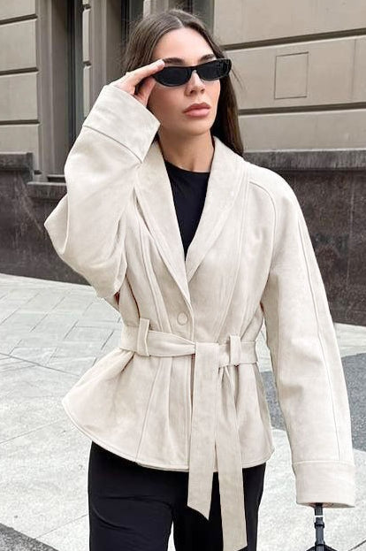 Suede Vintage Long Sleeve Jacket