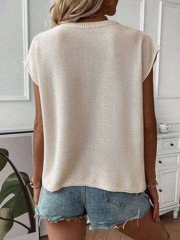 Women Solid Color Bat Sleeve Sweater Top