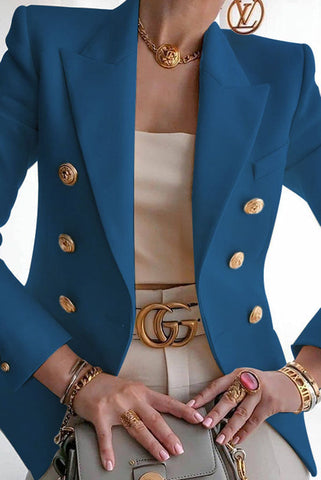 Blazer cruzado de metal Just Go for It 