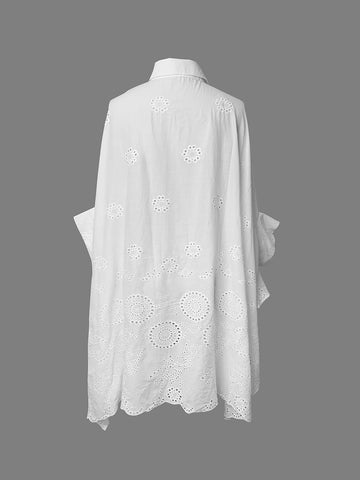 Cap Sleeve Loose Asymmetric Solid Color Lapel Collar Blouses&Shirts Tops