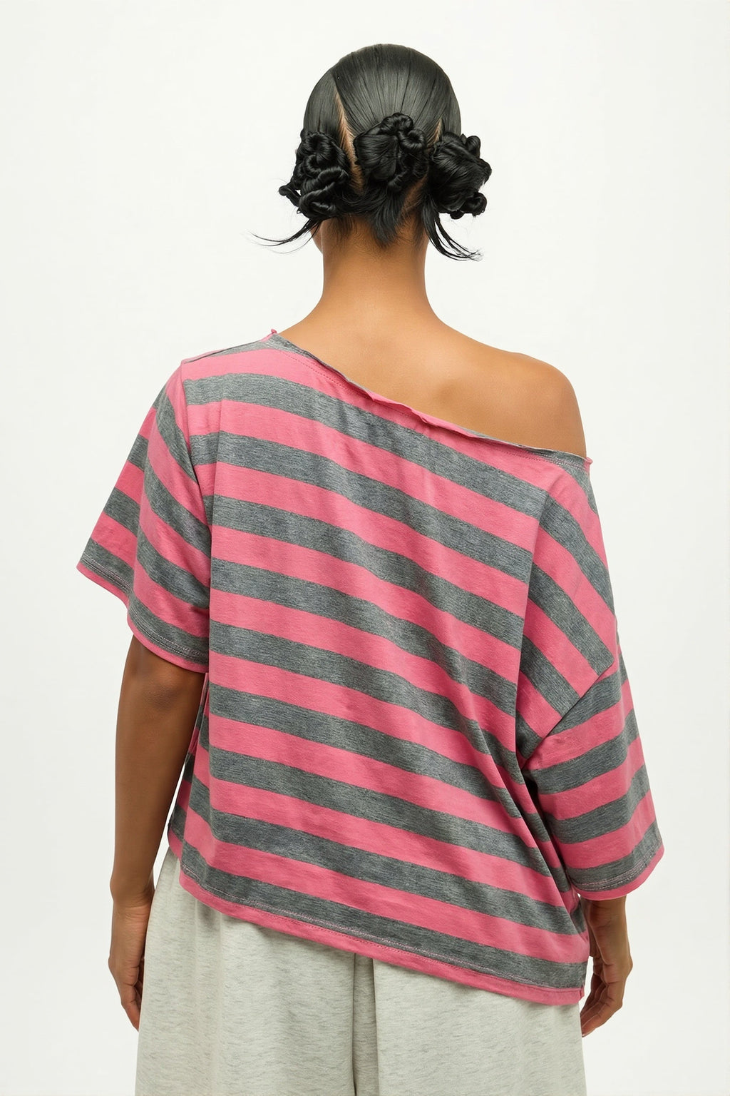 Casual Colorful Striped Loose T-Shirt