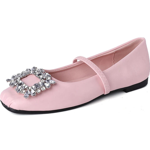 Designer Crystal Women Ballet Flats Fashion Ladies Casual Soft Sole Flats Spring Women's Comfort Elastic Band Ballerina Shoes