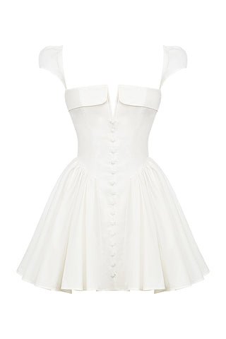 Evelyn Sweetheart Plissiertes Minikleid 