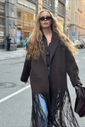 Street Style Fringe Wool Coat