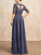 Chiffon-Maxikleid aus Spitze 