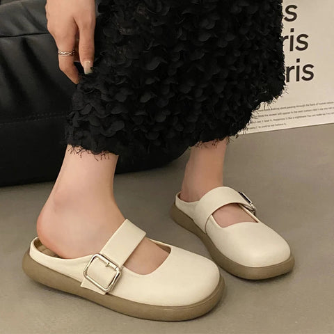 Wohnungen Frauen Hausschuhe Casual Weiche Walking Maultiere Schuhe Neue Sommer Marke 2024 Kleid Gemütliche Sandalen Slingback Flip-Flops Weibliche Slides 