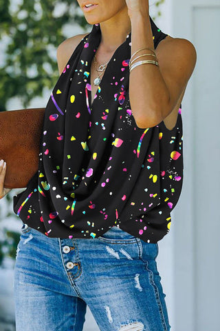 Sweet Elegant Print Scarf Collar Blouses(7 Colors)