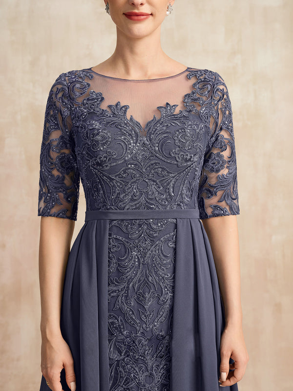 Chiffon-Maxikleid aus Spitze 