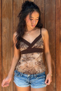 Vintage Floral V Neck Cami Top