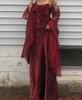 Sexy Spaghettiträger Schlichtes Langes Ballkleid