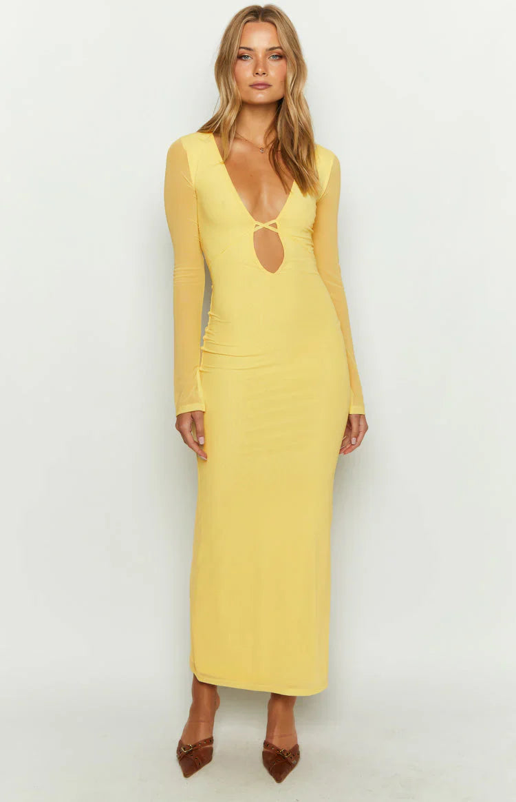 Sexy Sleeve Backless Sheath Prom Dress