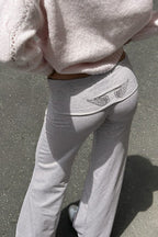 Solid Sequin Wing Graphic Relaxed Hoodie
