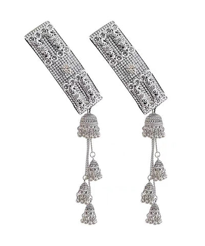 Chinese Style Silk Alloy Zircon Bell Tassel Hairpin
