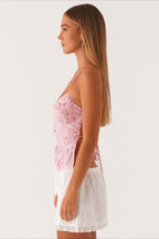 Beaded Exquisite Heavy Work One-Piece Cami Top